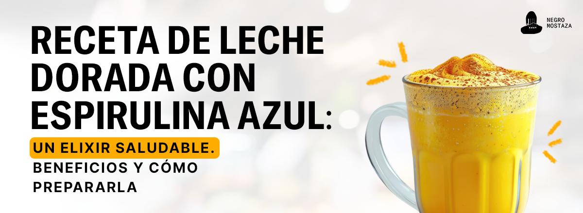Receta de Leche Dorada con espirulina azul: un elixir saludable. Beneficios y cómo prepararla